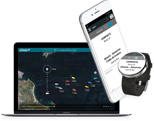 Ipad with eStela Sailing Viewer